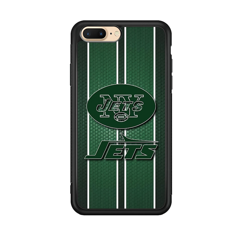 NFL New York Jets 001 iPhone 8 Plus Case-Phone Case-Rubber Black (2D Case)-Altracase