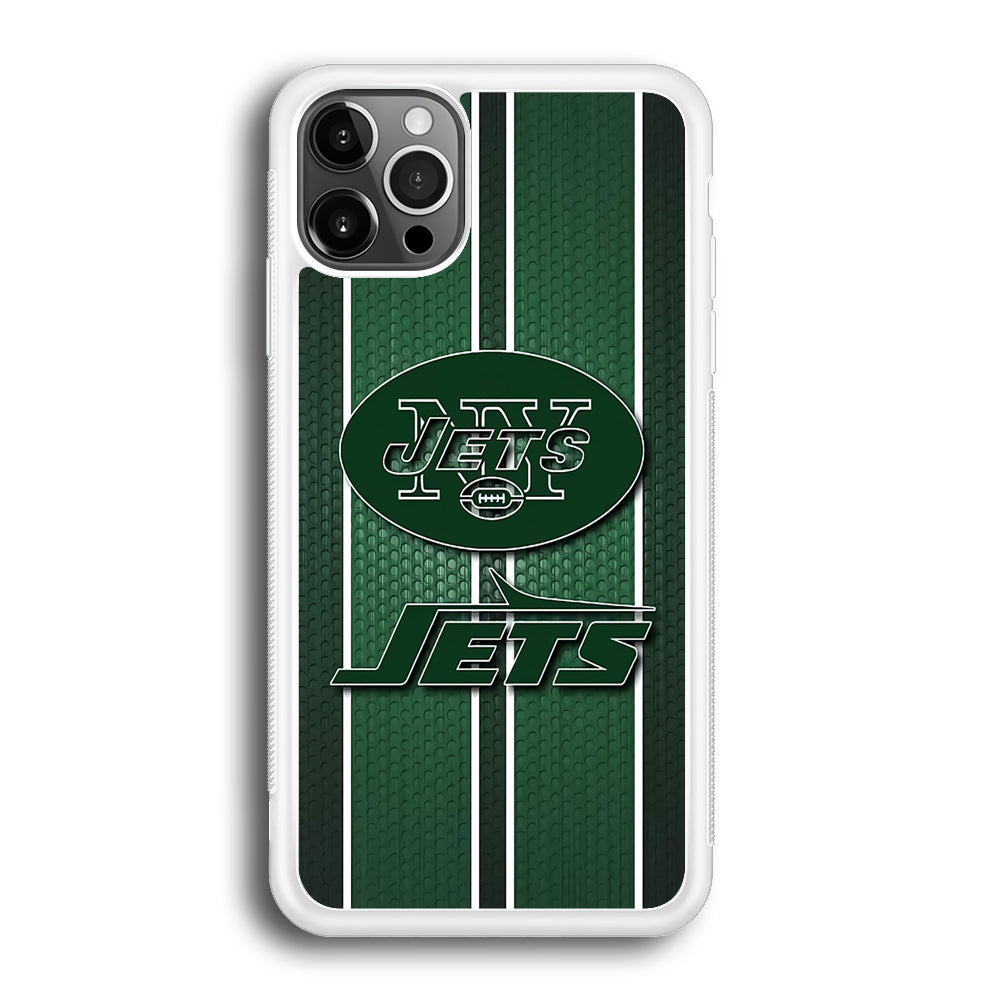 NFL New York Jets 001 iPhone 12 Pro Max Case-Phone Case-Rubber White (2D Case)-Altracase
