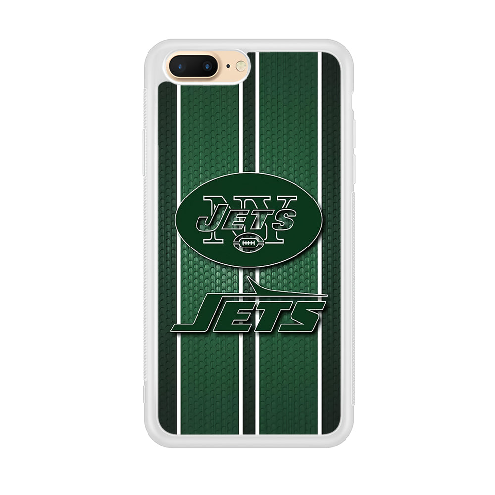 NFL New York Jets 001 iPhone 8 Plus Case-Phone Case-Rubber White (2D Case)-Altracase