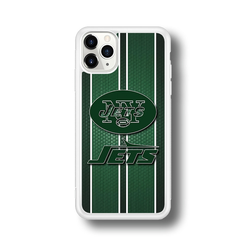 NFL New York Jets 001 iPhone 11 Pro Max Case-Phone Case-Rubber White (2D Case)-Altracase