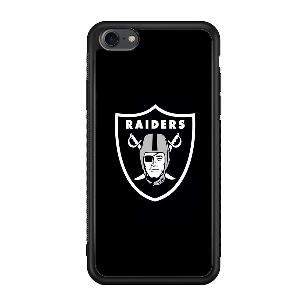 NFL Oakland Raiders 001 iPhone 7 Case-Phone Case-Rubber Black (2D Case)-Altracase