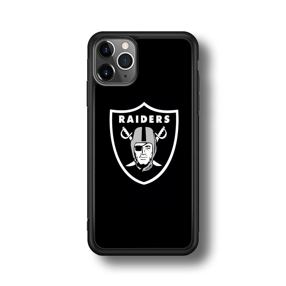 NFL Oakland Raiders 001 iPhone 11 Pro Case-Phone Case-Rubber Black (2D Case)-Altracase
