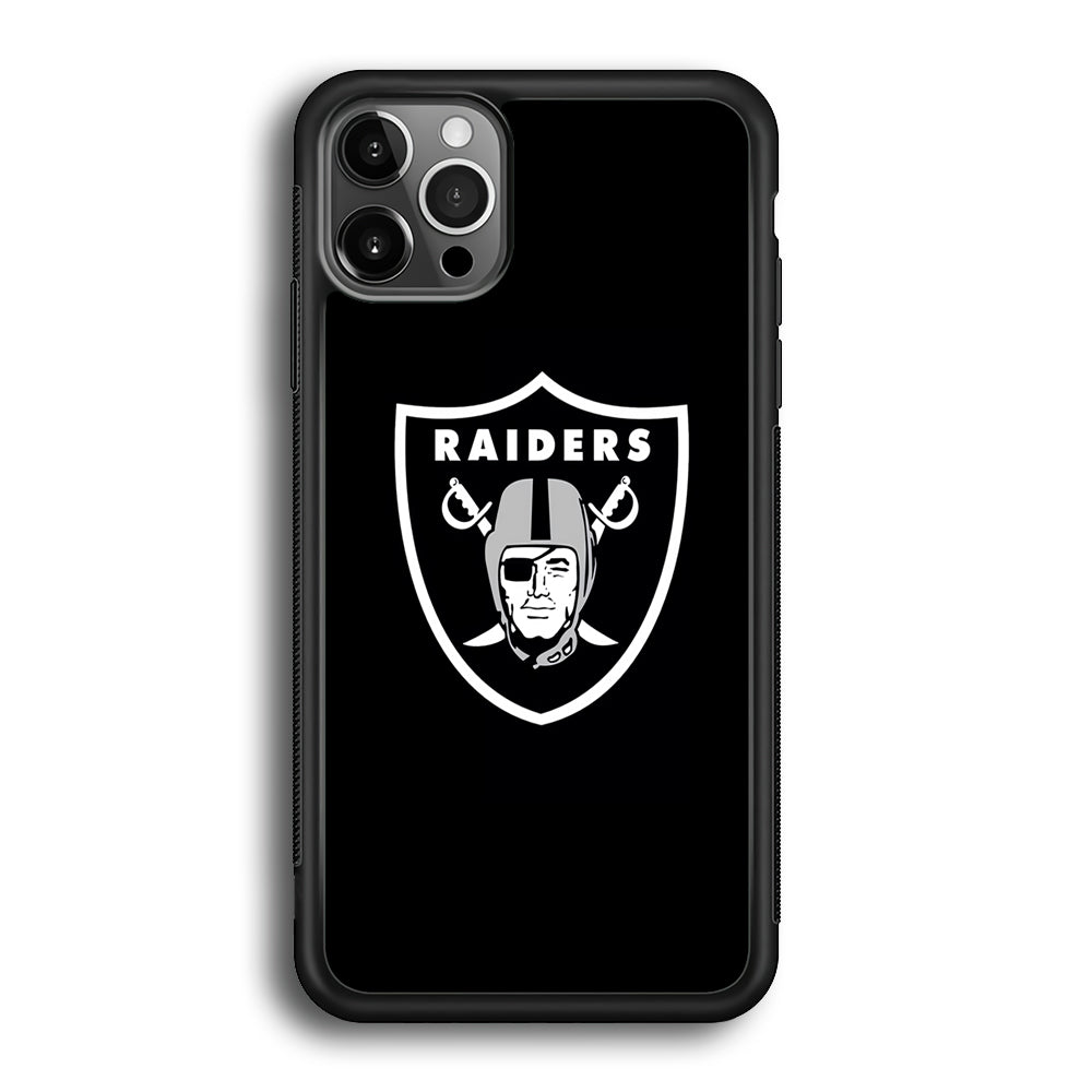 NFL Oakland Raiders 001 iPhone 12 Pro Max Case-Phone Case-Rubber Black (2D Case)-Altracase