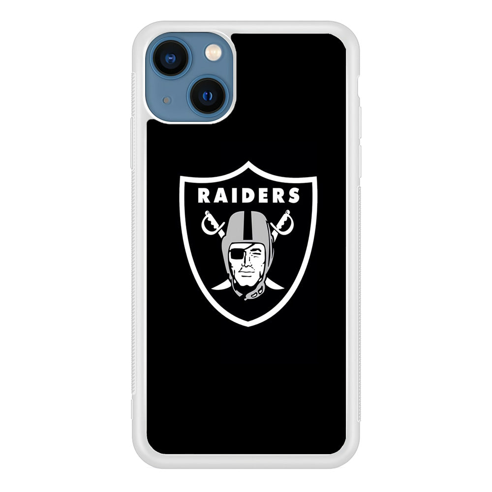 NFL Oakland Raiders 001 iPhone 13 Mini Case-Phone Case-Rubber White (2D Case)-Altracase