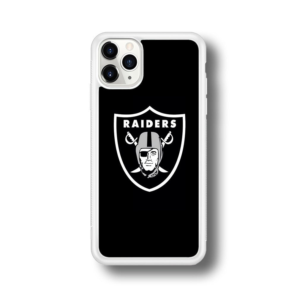 NFL Oakland Raiders 001 iPhone 11 Pro Case-Phone Case-Rubber White (2D Case)-Altracase
