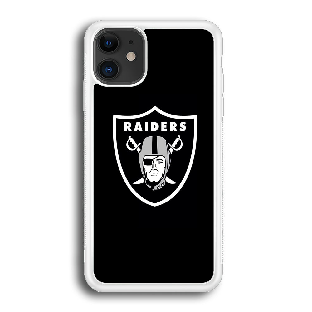 NFL Oakland Raiders 001 iPhone 12 Case-Phone Case-Rubber White (2D Case)-Altracase