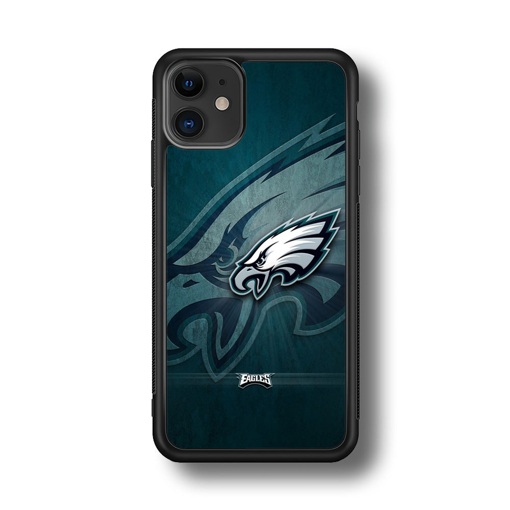 NFL Philadelphia Eagles 001 iPhone 11 Case-Phone Case-Rubber Black (2D Case)-Altracase