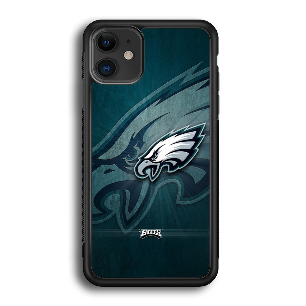 NFL Philadelphia Eagles 001 iPhone 12 Mini Case-Phone Case-Rubber Black (2D Case)-Altracase