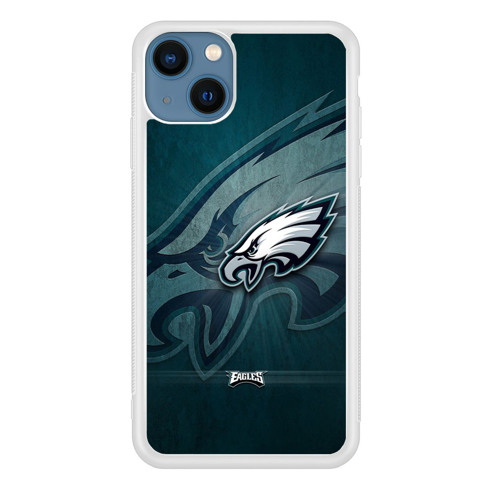 NFL Philadelphia Eagles 001 iPhone 13 Mini Case-Phone Case-Rubber White (2D Case)-Altracase