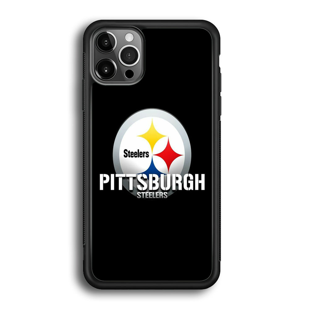 NFL Pittsburgh Steelers 001 iPhone 12 Pro Case-Phone Case-Rubber Black (2D Case)-Altracase