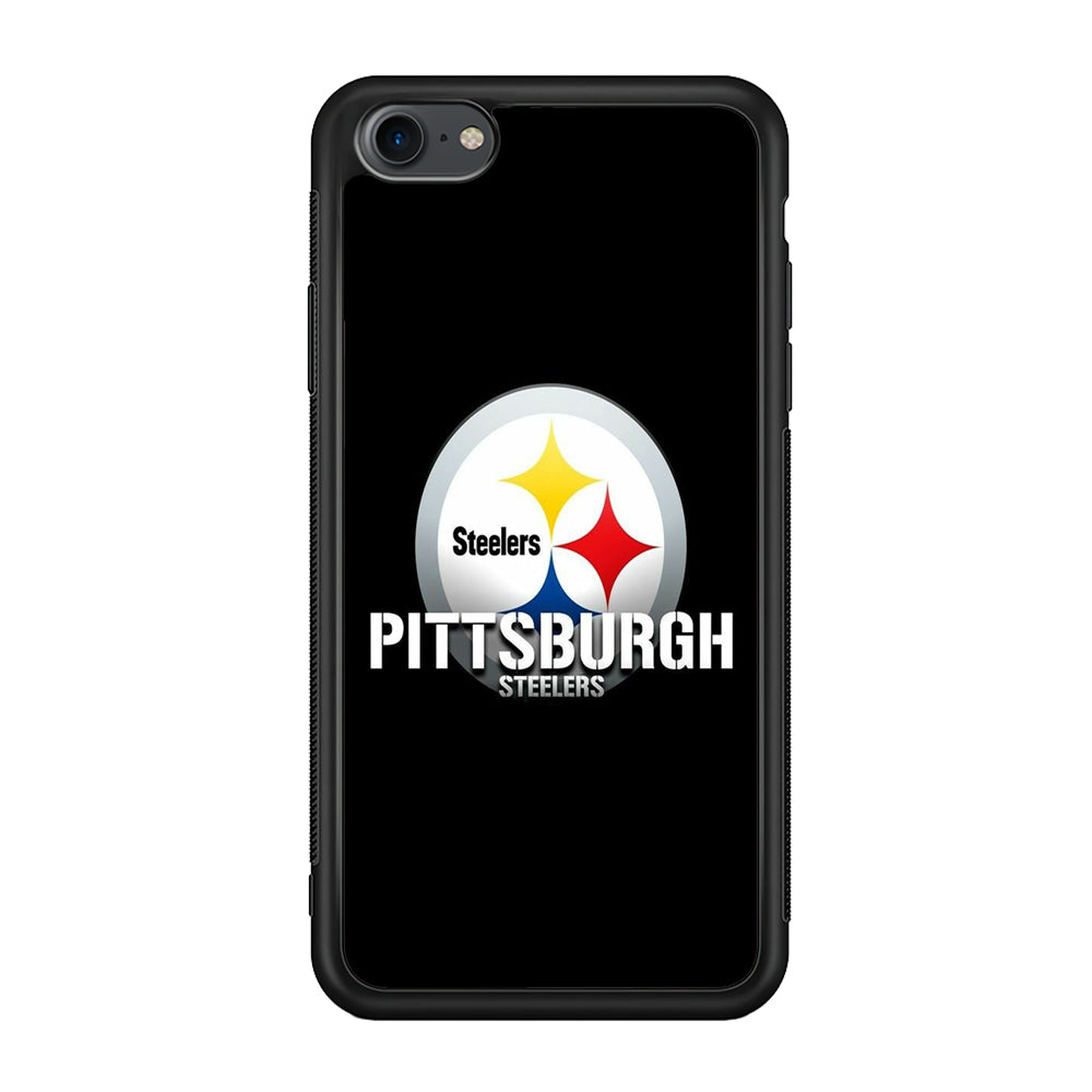 NFL Pittsburgh Steelers 001 iPhone 7 Case-Phone Case-Rubber Black (2D Case)-Altracase