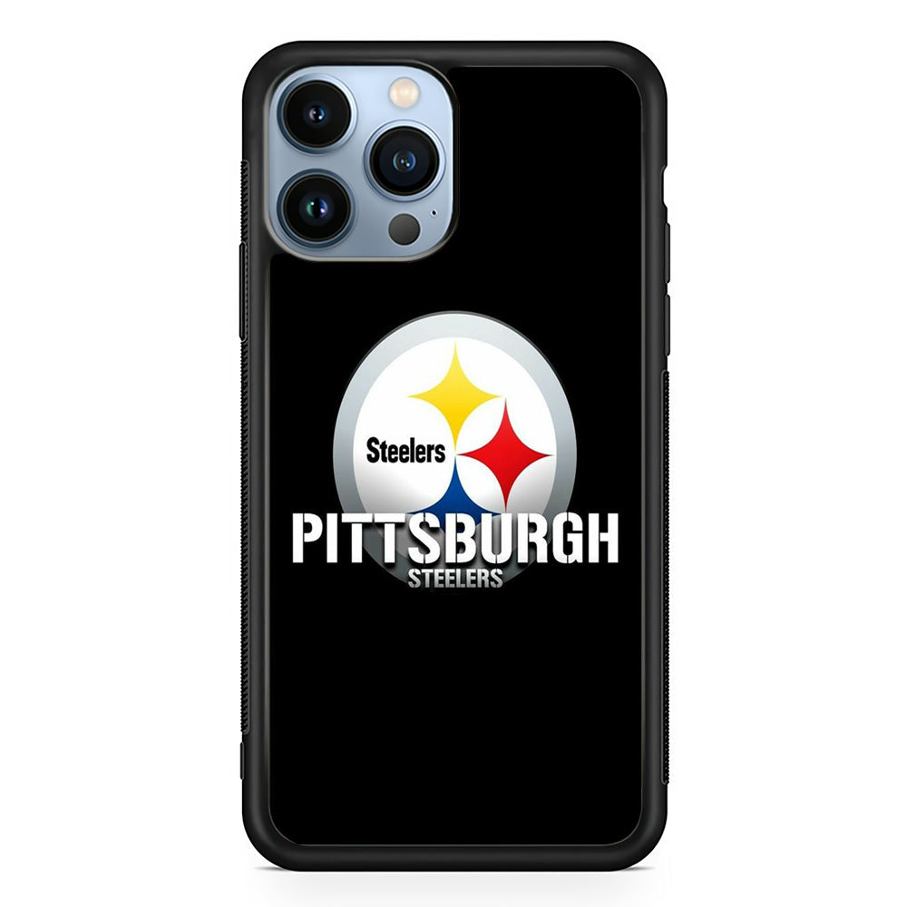 NFL Pittsburgh Steelers 001 iPhone 13 Pro Case-Phone Case-Rubber Black (2D Case)-Altracase