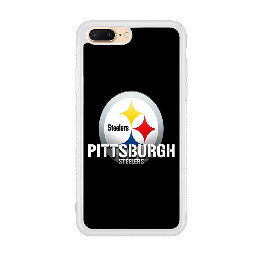 NFL Pittsburgh Steelers 001 iPhone 8 Plus Case-Phone Case-Rubber White (2D Case)-Altracase