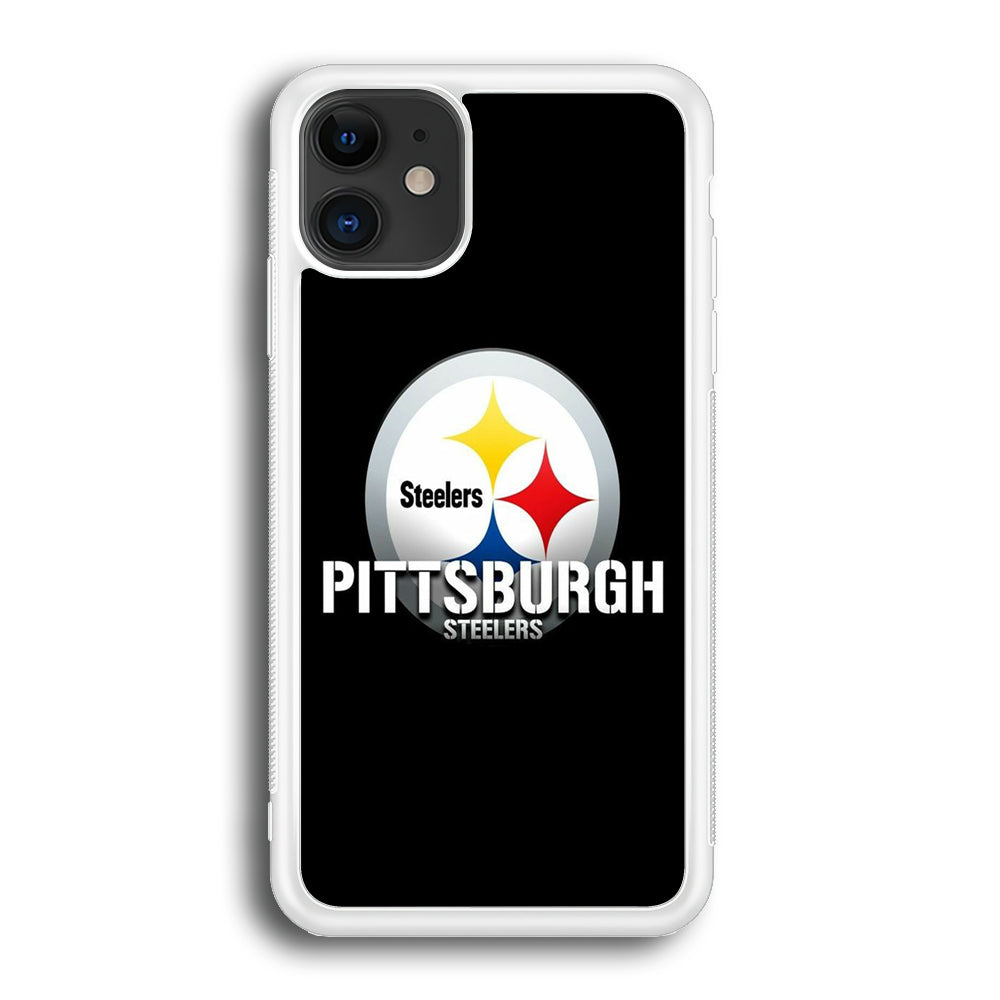 NFL Pittsburgh Steelers 001 iPhone 12 Case-Phone Case-Rubber White (2D Case)-Altracase