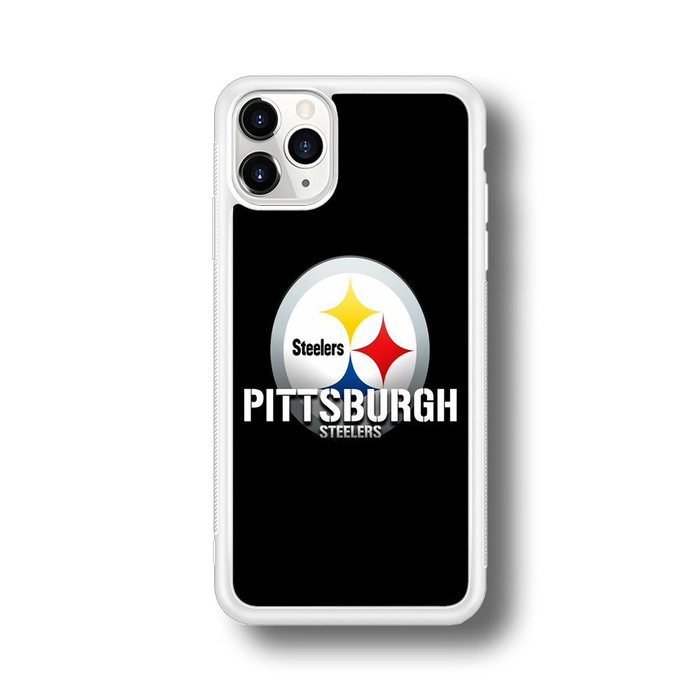 NFL Pittsburgh Steelers 001 iPhone 11 Pro Max Case-Phone Case-Rubber White (2D Case)-Altracase