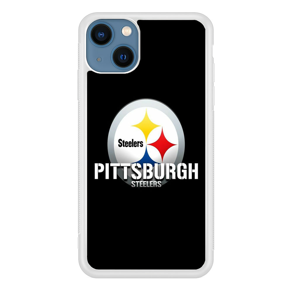 NFL Pittsburgh Steelers 001 iPhone 13 Mini Case-Phone Case-Rubber White (2D Case)-Altracase