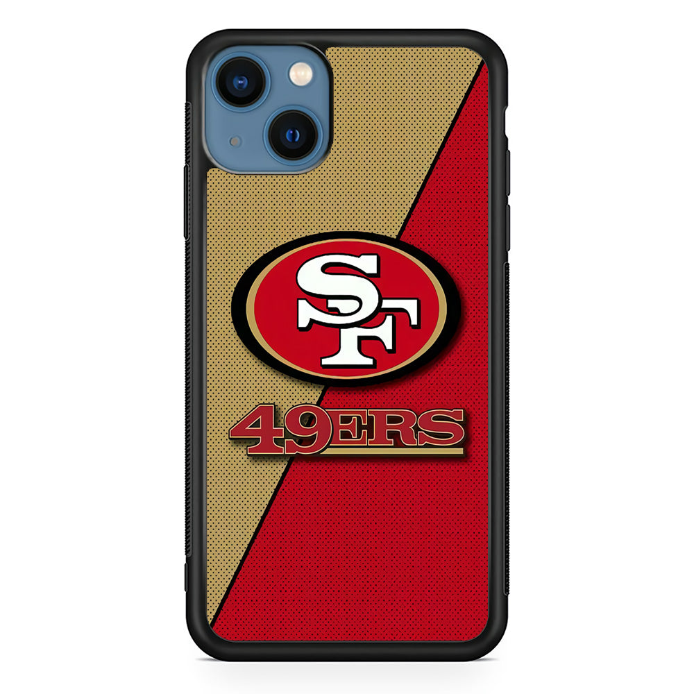 NFL San Francisco 49ers 001 iPhone 13 Mini Case-Phone Case-Rubber Black (2D Case)-Altracase