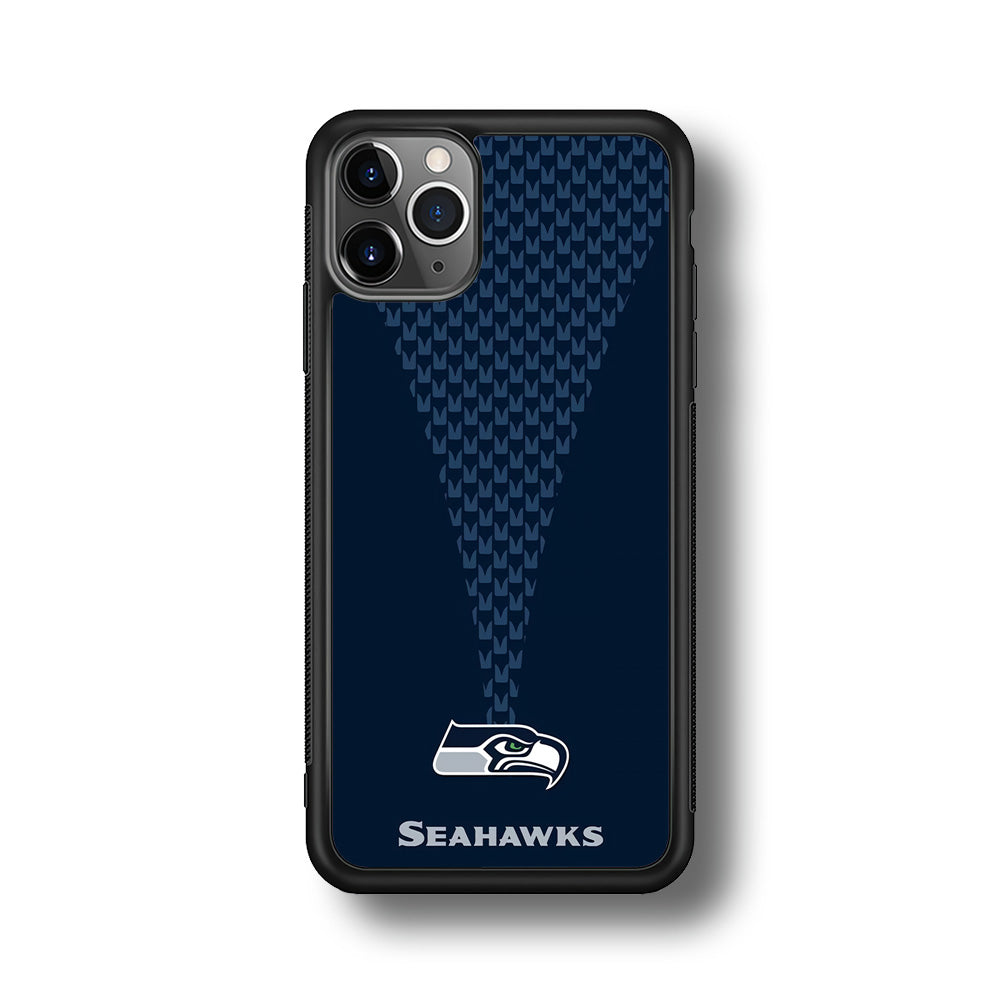 NFL Seattle Seahawks 001 iPhone 11 Pro Max Case-Phone Case-Rubber Black (2D Case)-Altracase
