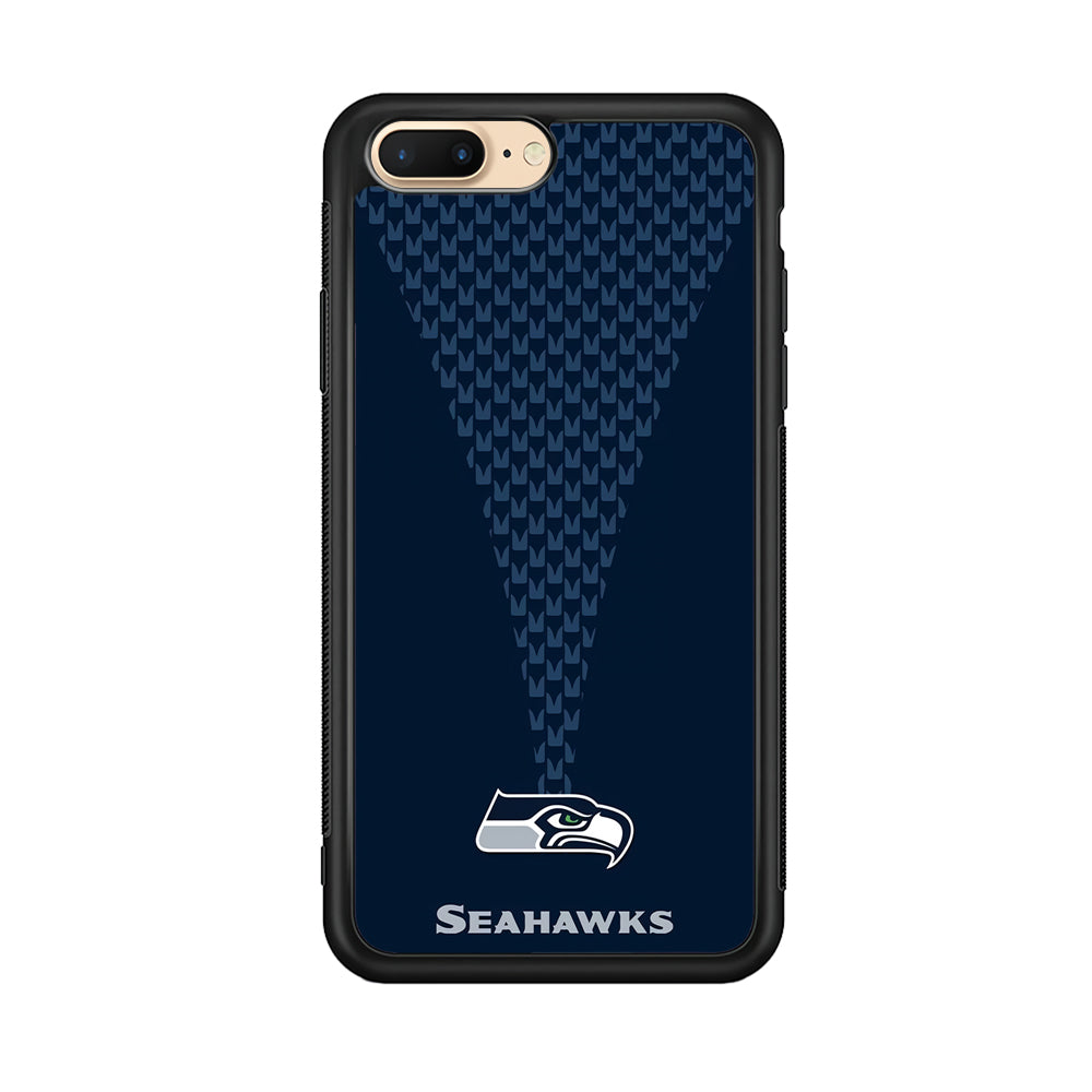 NFL Seattle Seahawks 001 iPhone 8 Plus Case-Phone Case-Rubber Black (2D Case)-Altracase