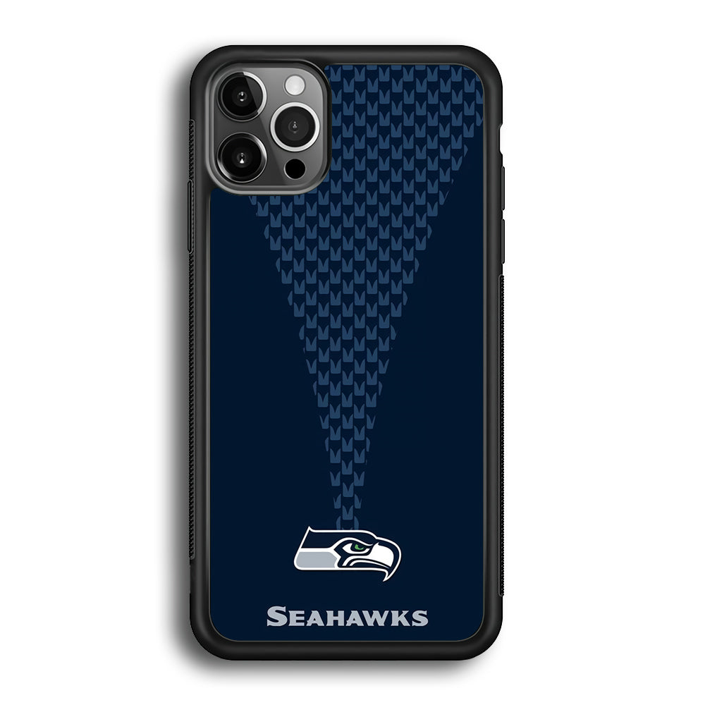 NFL Seattle Seahawks 001 iPhone 12 Pro Max Case-Phone Case-Rubber Black (2D Case)-Altracase