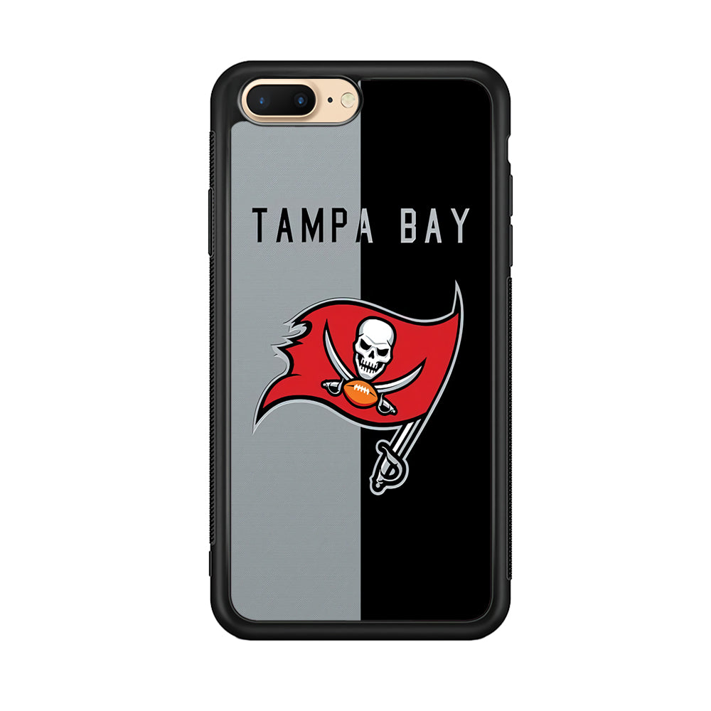 NFL Tampa Bay Buccaneers 001 iPhone 8 Plus Case-Phone Case-Rubber Black (2D Case)-Altracase