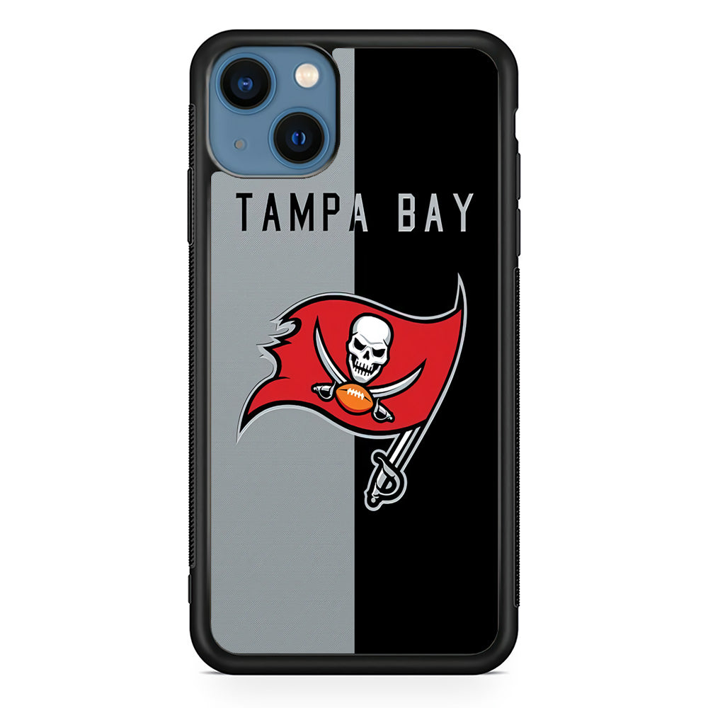 NFL Tampa Bay Buccaneers 001 iPhone 13 Mini Case-Phone Case-Rubber Black (2D Case)-Altracase