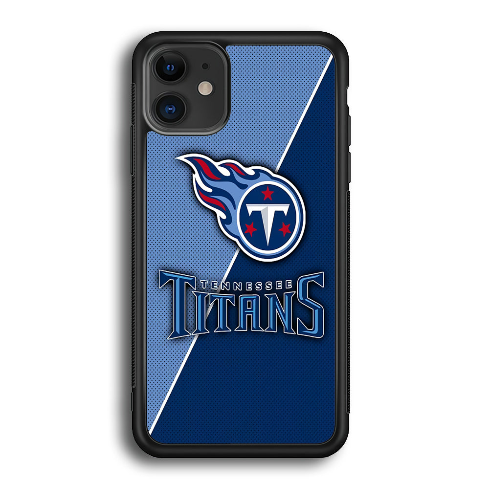 NFL Tennessee Titans 001 iPhone 12 Case-Phone Case-Rubber Black (2D Case)-Altracase
