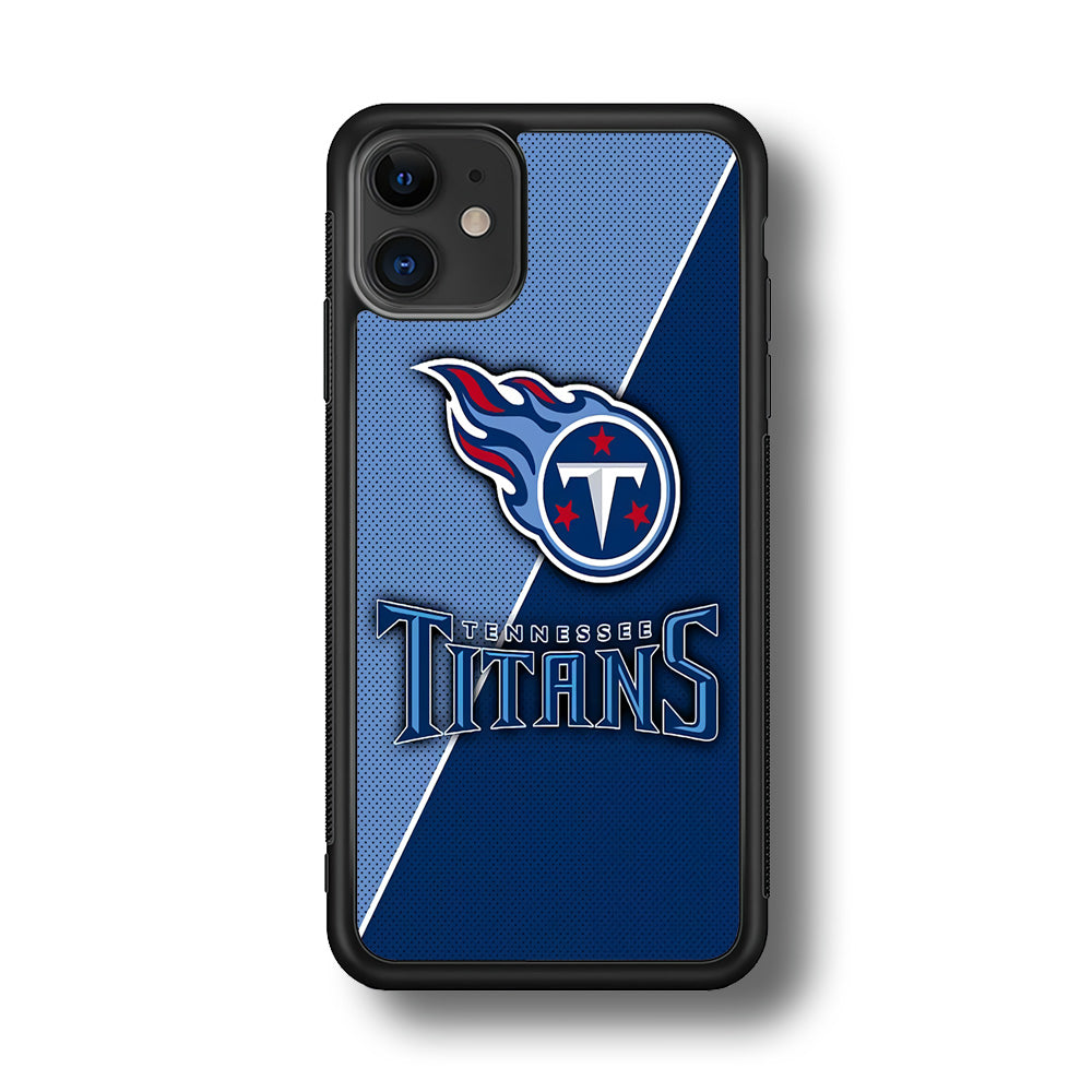 NFL Tennessee Titans 001 iPhone 11 Case-Phone Case-Rubber Black (2D Case)-Altracase