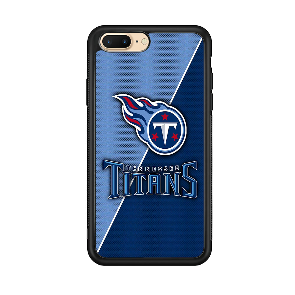 NFL Tennessee Titans 001 iPhone 8 Plus Case-Phone Case-Rubber Black (2D Case)-Altracase