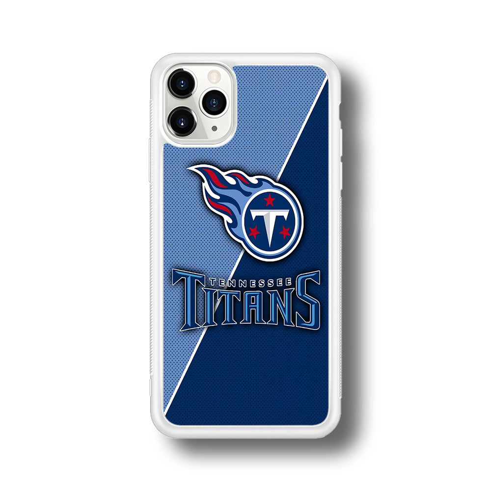 NFL Tennessee Titans 001 iPhone 11 Pro Max Case-Phone Case-Rubber White (2D Case)-Altracase