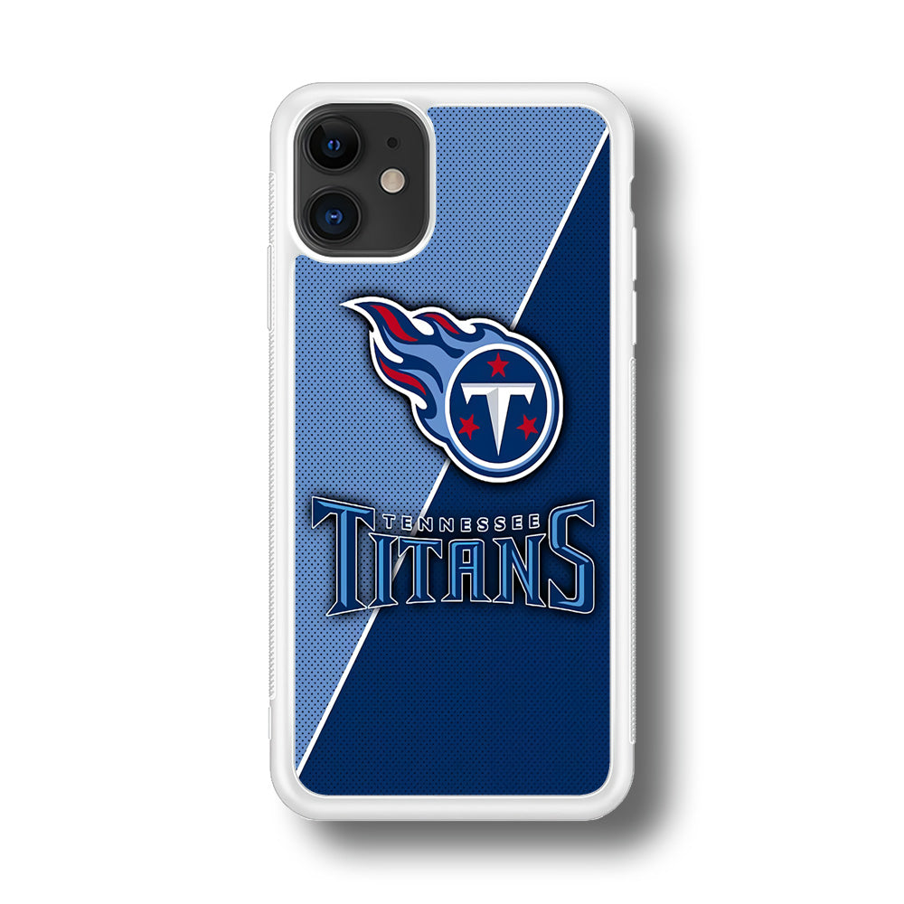 NFL Tennessee Titans 001 iPhone 11 Case-Phone Case-Rubber White (2D Case)-Altracase