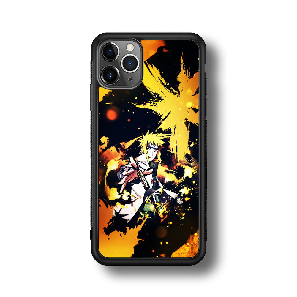 Namikaze Minato Painting iPhone 11 Pro Max Case-Phone Case-Rubber Black (2D Case)-Altracase