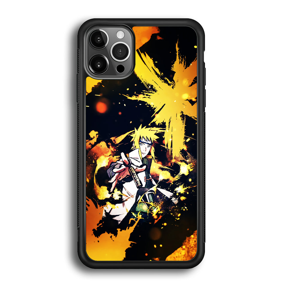 Namikaze Minato Painting iPhone 12 Pro Max Case-Phone Case-Rubber Black (2D Case)-Altracase