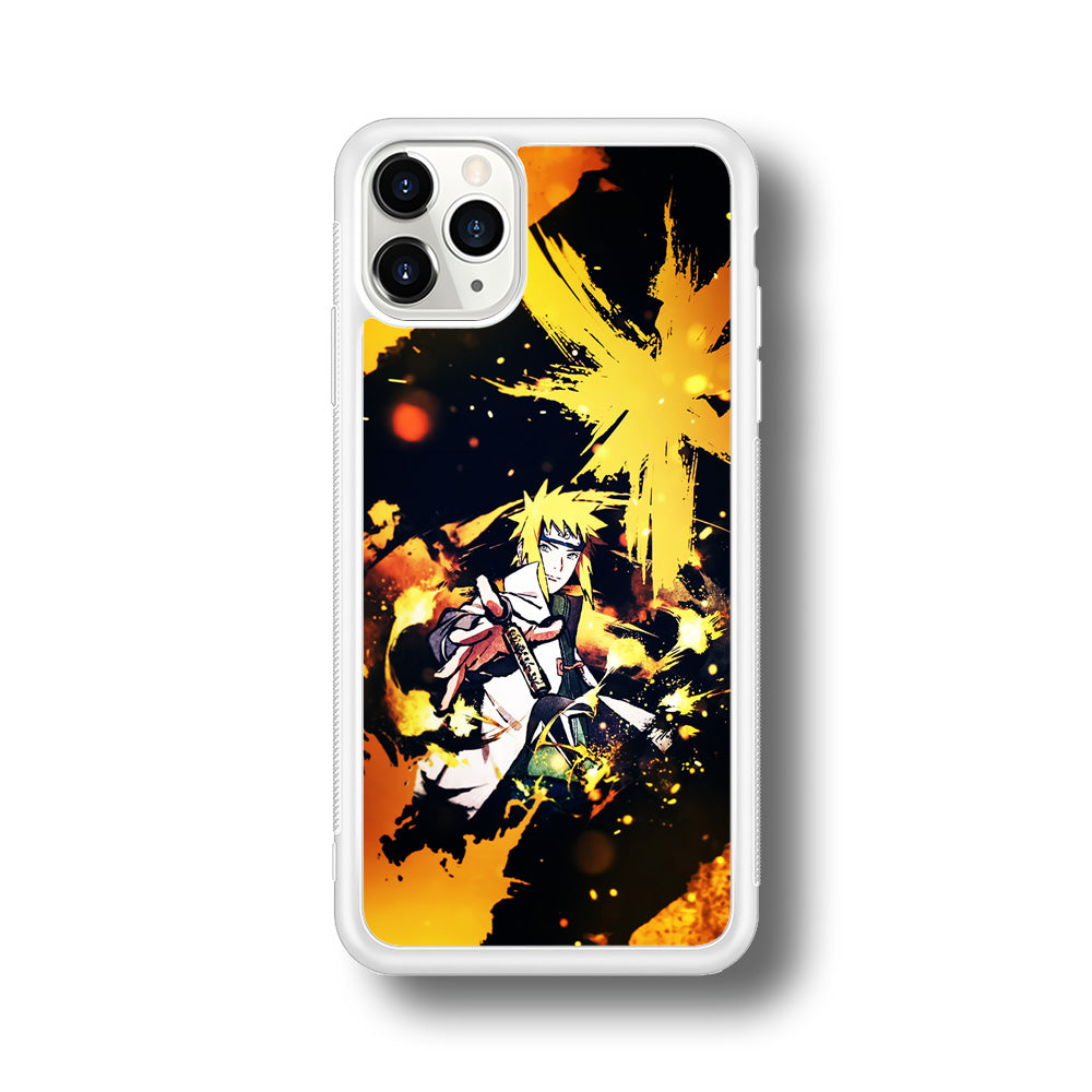 Namikaze Minato Painting iPhone 11 Pro Max Case-Phone Case-Rubber White (2D Case)-Altracase