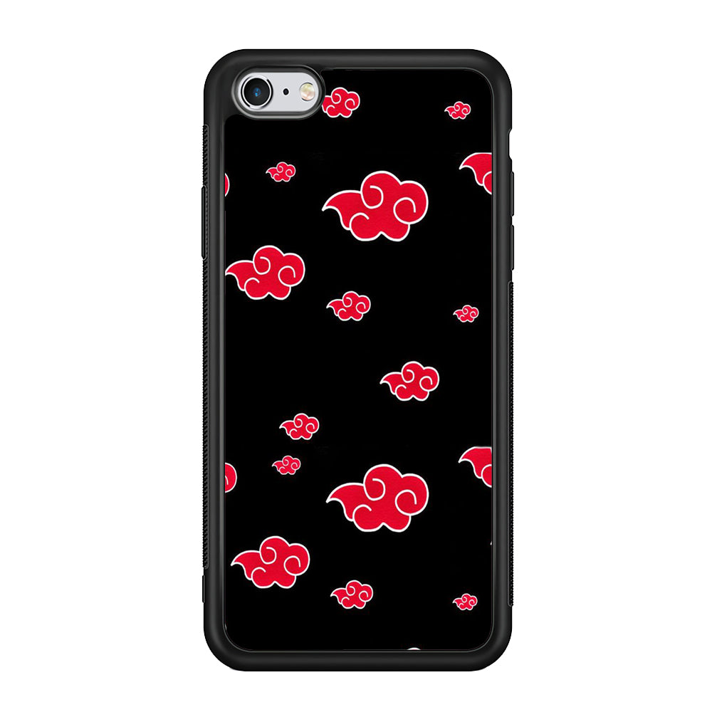 Naruto - Akatsuki Symbol iPhone 6 Plus | 6s Plus Case-Phone Case-Rubber Black (2D Case)-Altracase