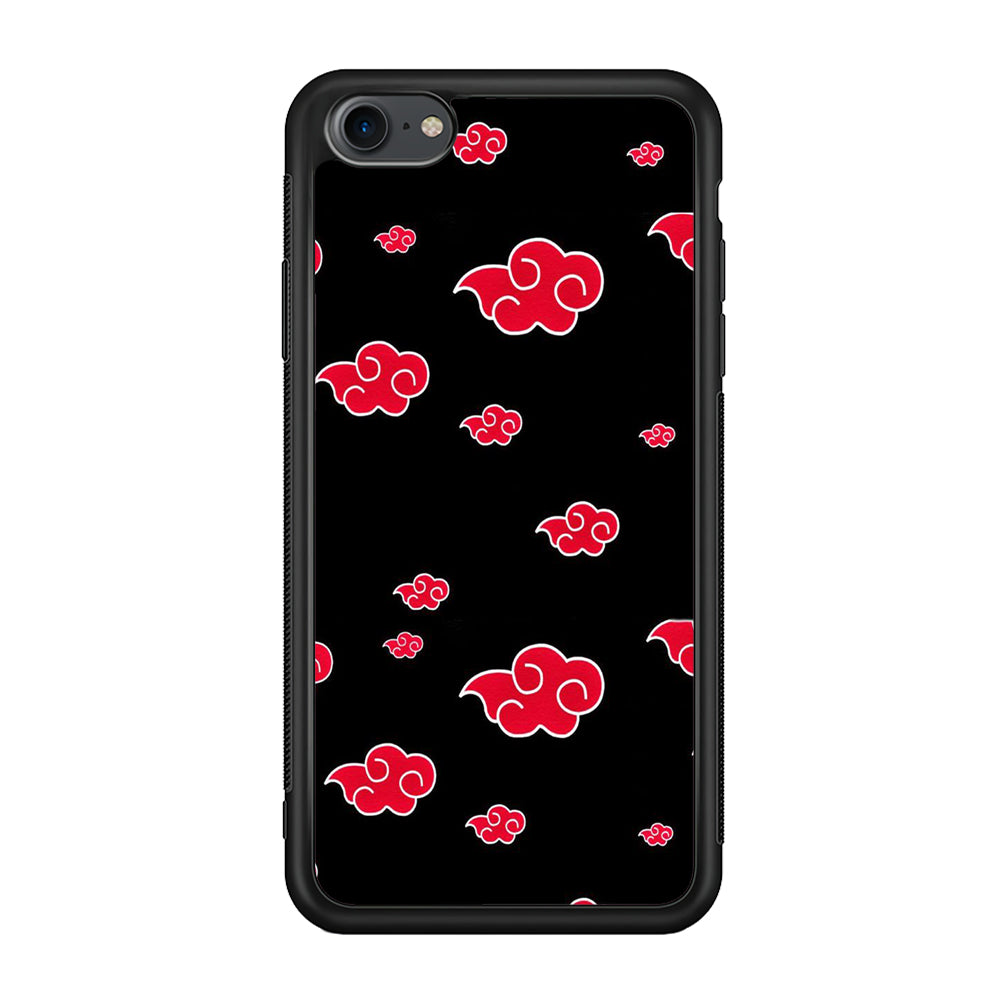 Naruto - Akatsuki Symbol iPhone 7 Case-Phone Case-Rubber Black (2D Case)-Altracase