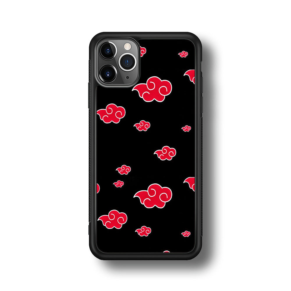 Naruto - Akatsuki Symbol iPhone 11 Pro Max Case-Phone Case-Rubber Black (2D Case)-Altracase