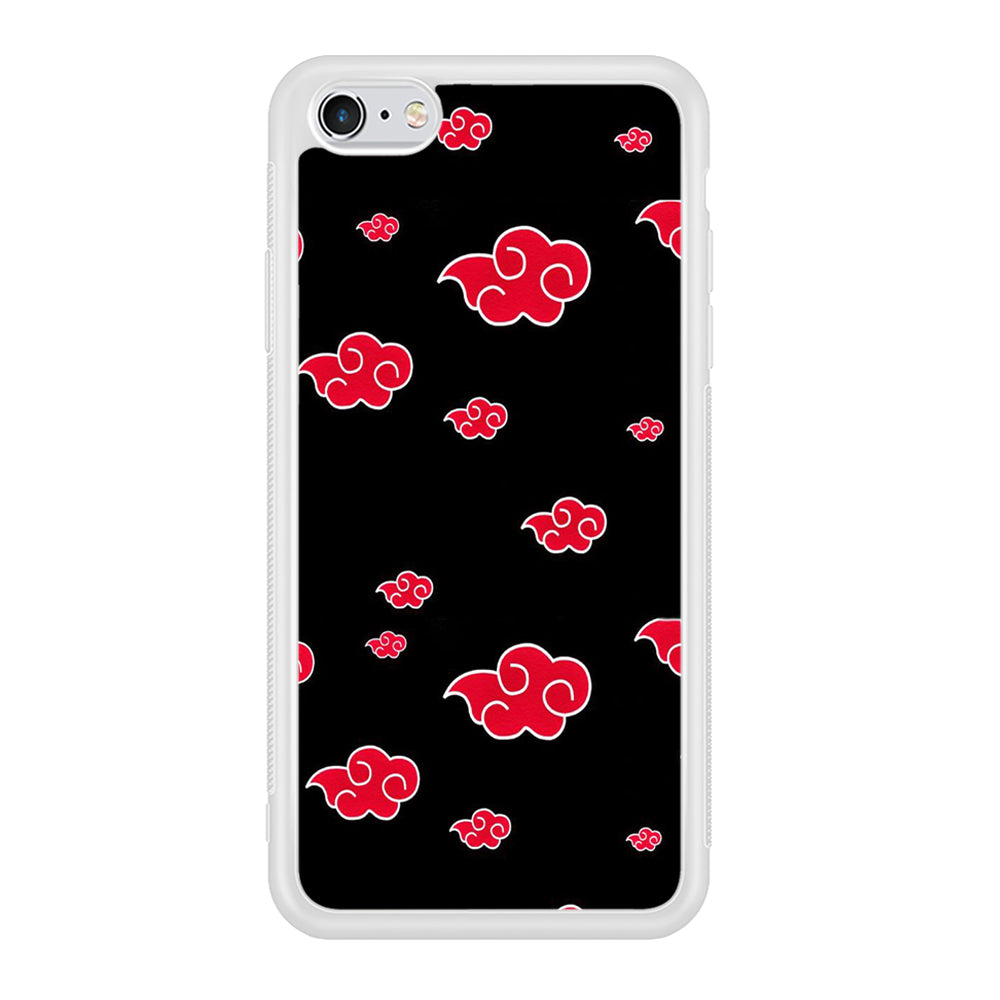 Naruto - Akatsuki Symbol iPhone 6 Plus | 6s Plus Case-Phone Case-Rubber White (2D Case)-Altracase