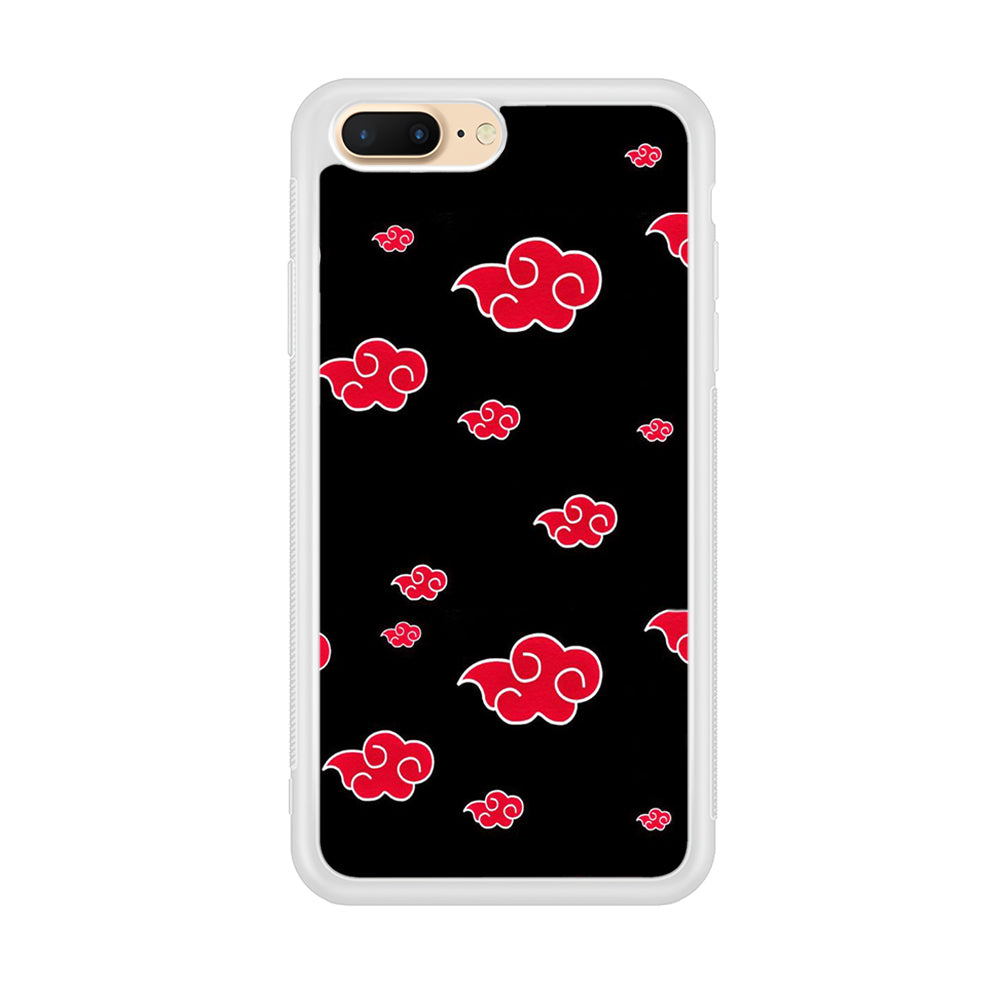 Naruto - Akatsuki Symbol iPhone 8 Plus Case-Phone Case-Rubber White (2D Case)-Altracase