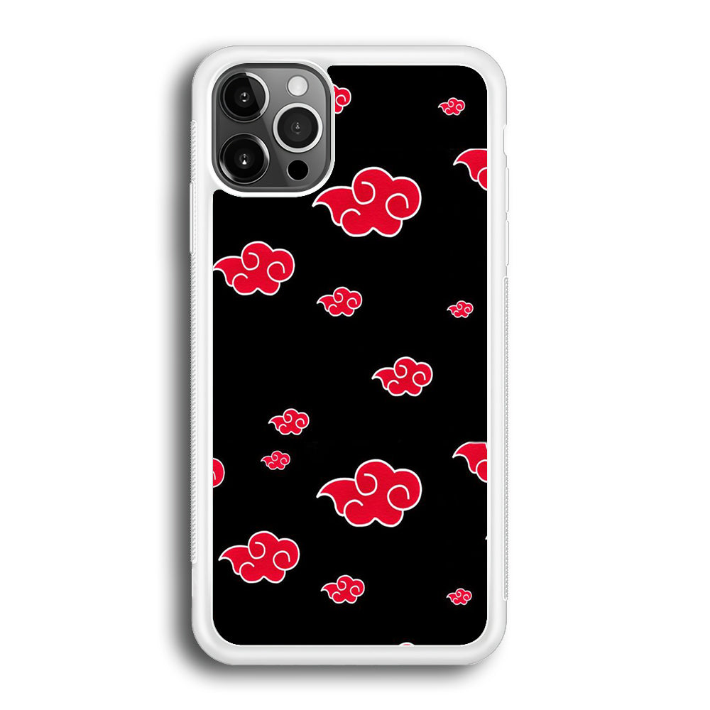 Naruto - Akatsuki Symbol iPhone 12 Pro Max Case-Phone Case-Rubber White (2D Case)-Altracase