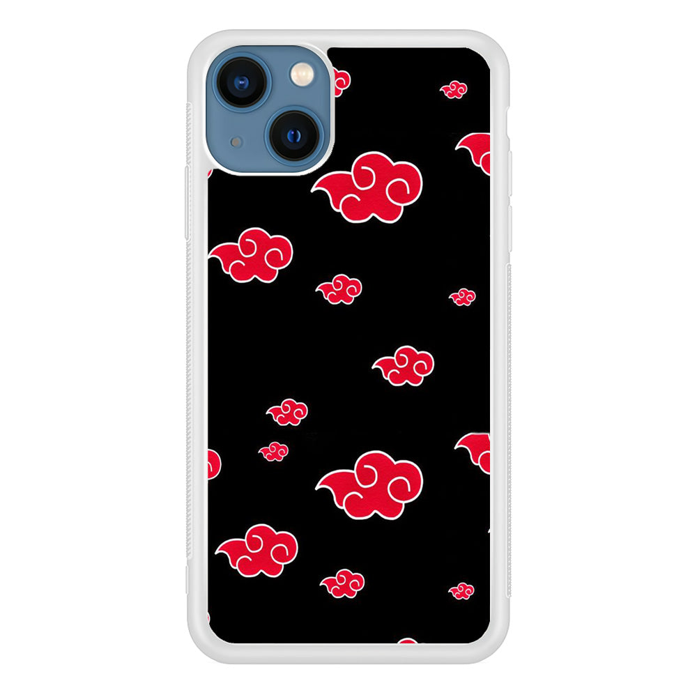 Naruto - Akatsuki Symbol iPhone 13 Mini Case-Phone Case-Rubber White (2D Case)-Altracase