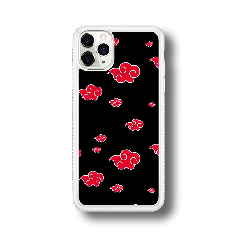 Naruto - Akatsuki Symbol iPhone 11 Pro Max Case-Phone Case-Rubber White (2D Case)-Altracase