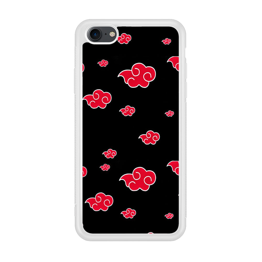 Naruto - Akatsuki Symbol iPhone 7 Case-Phone Case-Rubber White (2D Case)-Altracase