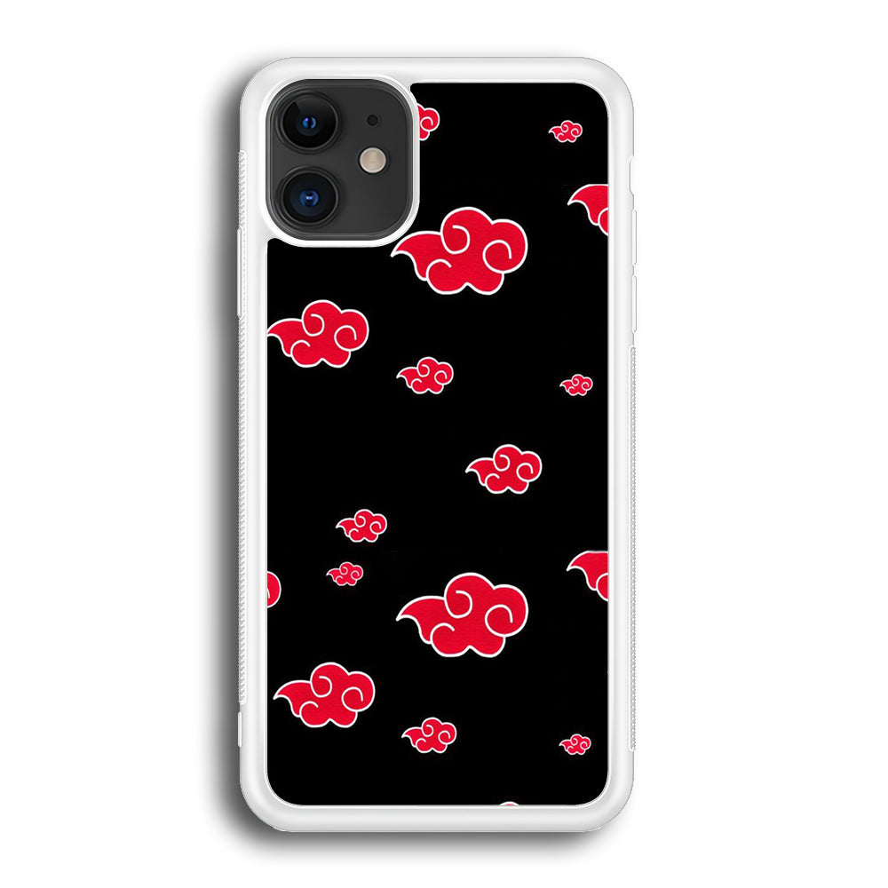 Naruto - Akatsuki Symbol iPhone 12 Case-Phone Case-Rubber White (2D Case)-Altracase