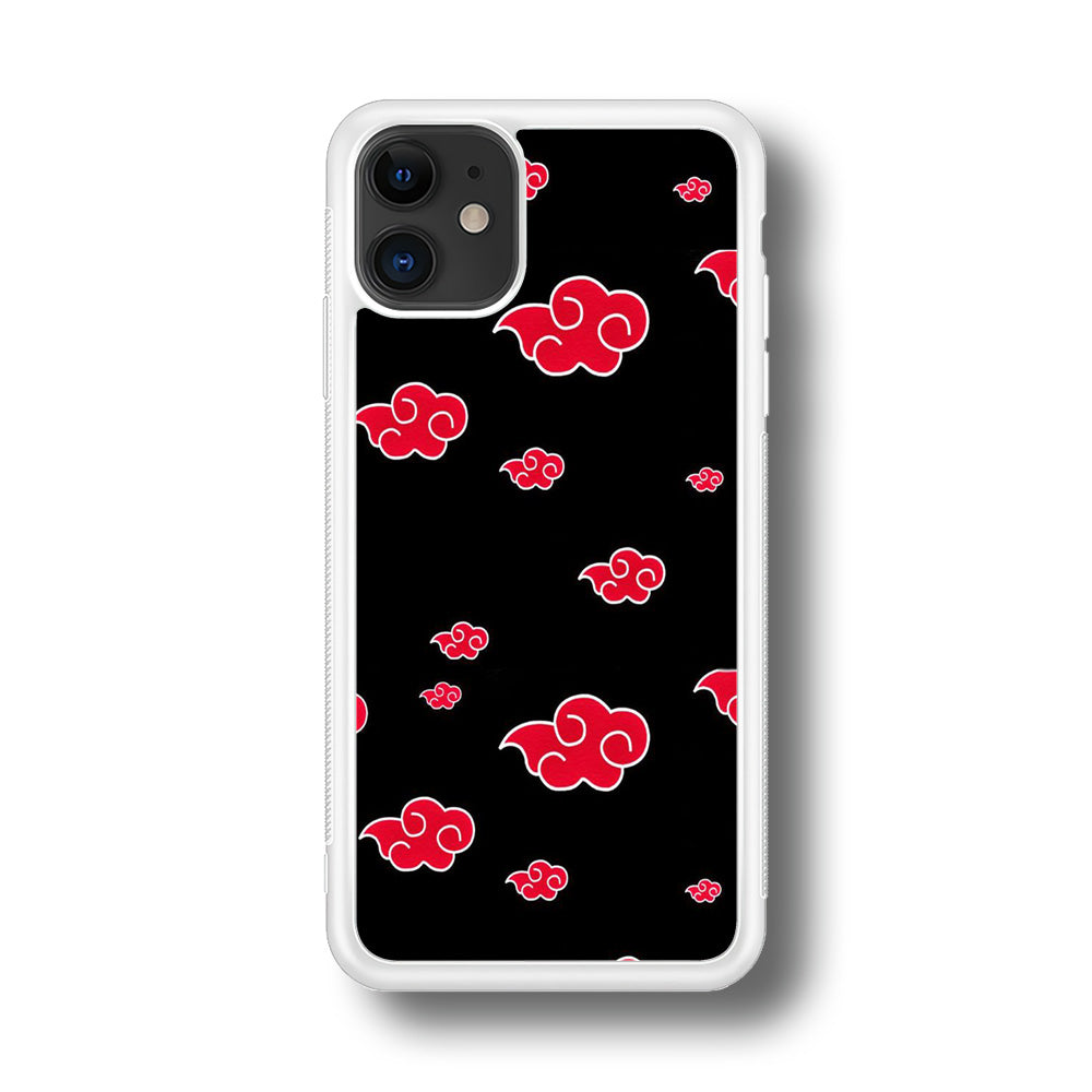 Naruto - Akatsuki Symbol iPhone 11 Case-Phone Case-Rubber White (2D Case)-Altracase