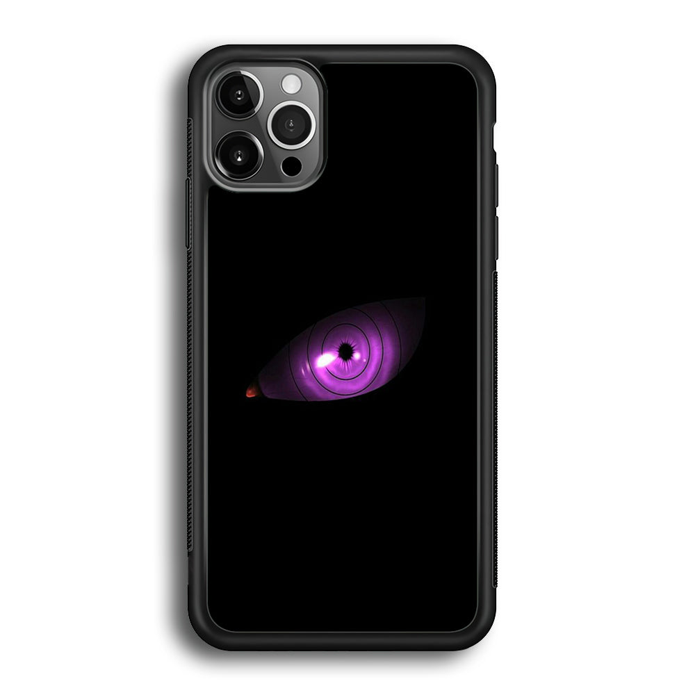 Naruto - Eye Rinnegan iPhone 12 Pro Max Case-Phone Case-Rubber Black (2D Case)-Altracase