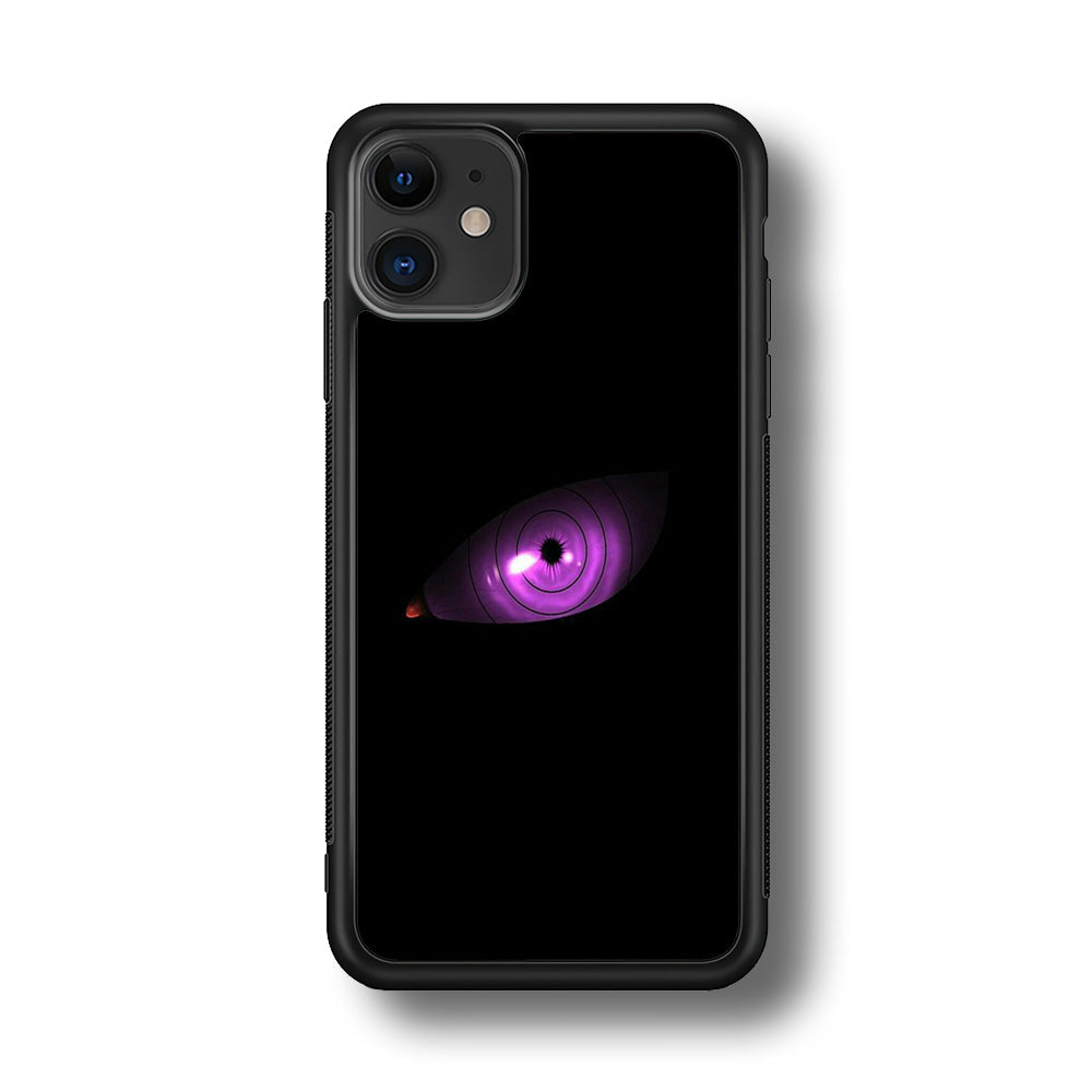 Naruto - Eye Rinnegan iPhone 11 Case-Phone Case-Rubber Black (2D Case)-Altracase