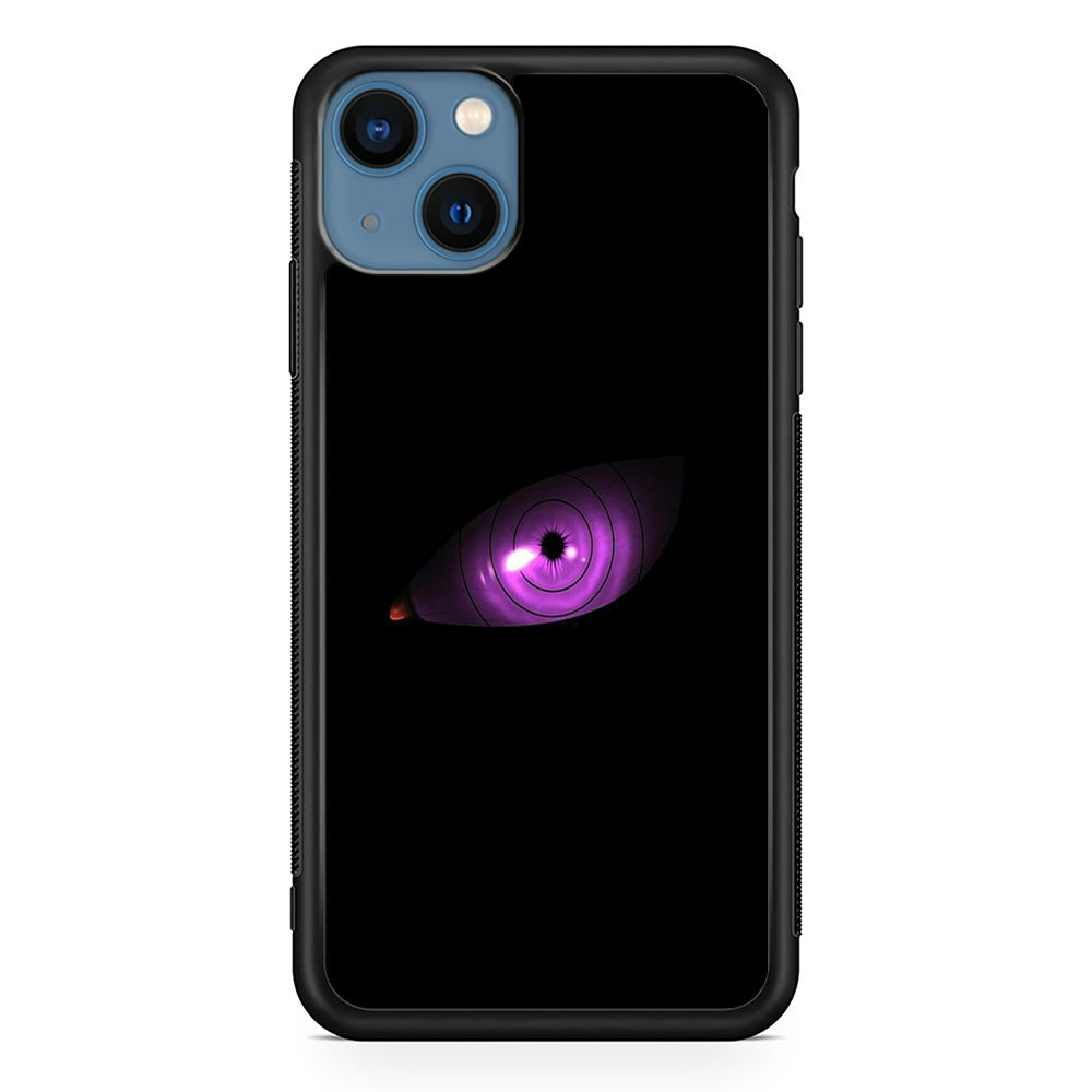 Naruto - Eye Rinnegan iPhone 13 Mini Case-Phone Case-Rubber Black (2D Case)-Altracase