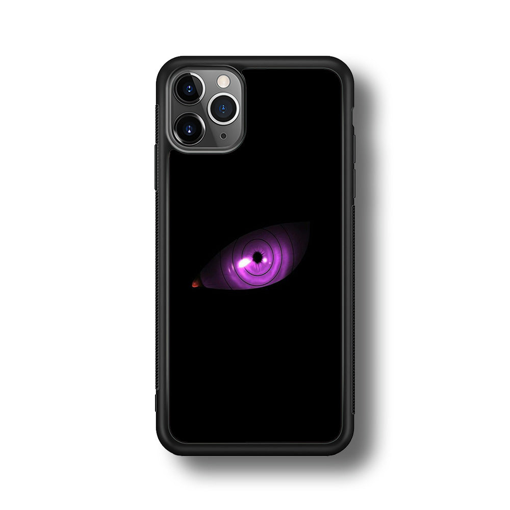 Naruto - Eye Rinnegan iPhone 11 Pro Max Case-Phone Case-Rubber Black (2D Case)-Altracase