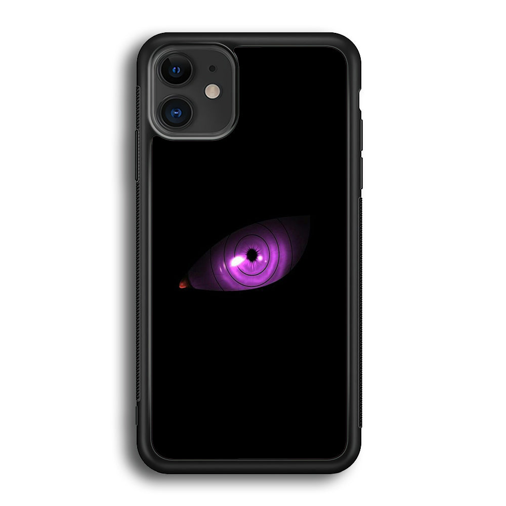 Naruto - Eye Rinnegan iPhone 12 Case-Phone Case-Rubber Black (2D Case)-Altracase